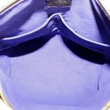 Hobo crossbody bag interior lining with purple fabric