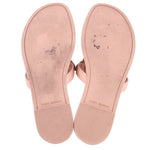Tory Burch nude Miller sandals with printed Tory Burch text on outsole footbeds