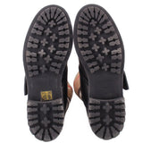 BURBERRY boots with textured black rubber outsoles showing tread pattern