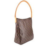 Louis Vuitton Looping GM vintage monogram shoulder bag, side view with top handle