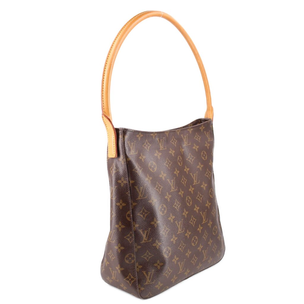 Louis Vuitton Looping GM vintage monogram shoulder bag, angled view with top handle