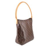 Louis Vuitton Looping GM vintage monogram shoulder bag, angled view with top handle