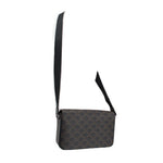 Triomphe monogram crossbody bag with long strap, small rectangular profile