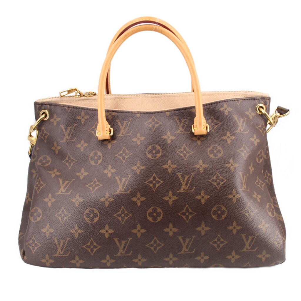 Louis Vuitton Pallas MM monogram canvas tote-style satchel with gold-tone hardware