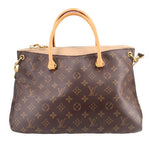 Louis Vuitton Pallas MM monogram canvas tote-style satchel with gold-tone hardware