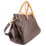 Louis Vuitton Pallas MM monogram satchel with rolled handles and zip-top closure