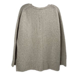 Crewneck knit sweater with sparkly texture, long sleeves, ribbed hem