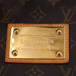 LOUIS VUITTON Galleria PM nameplate on monogram canvas with gold-tone screws
