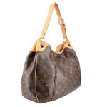LOUIS VUITTON Galleria PM shoulder bag, monogram canvas and tan leather top handles