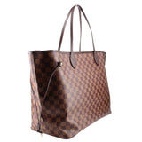 Louis Vuitton Neverfull GM tote bag with strap, Damier Ebene check canvas exterior
