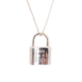 Sterling silver padlock pendant necklace with engraved 1837 and Tiffany & Co details