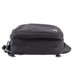 Black sling bag with top zip closure and adjustable shoulder strap