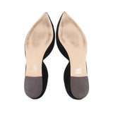 J CREW SUEDE POINTED D'ORSAY FLATS BLACK 8.5 US
