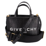 Black GIVENCHY mini G tote crossbody with top handles and shoulder strap