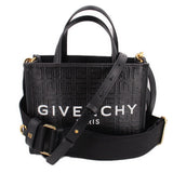 Black GIVENCHY mini G tote crossbody with top handles and shoulder strap