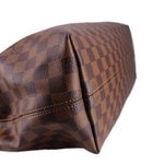 LOUIS VUITTON Graceful MM bag corner close-up, Damier Ebene check leather trim
