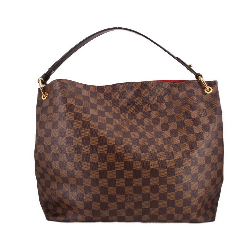 LOUIS VUITTON Graceful MM shoulder bag with Damier Ebene check canvas and short top handles