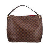 LOUIS VUITTON Graceful MM shoulder bag with Damier Ebene check canvas and short top handles
