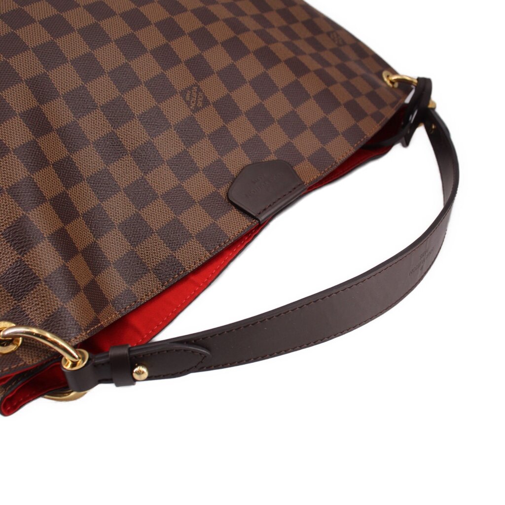 LOUIS VUITTON Graceful MM bag with red lining detail and dark shoulder strap
