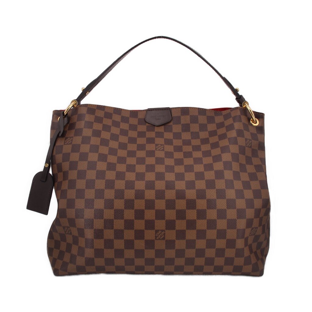 LOUIS VUITTON Graceful MM shoulder bag in Damier Ebene check canvas with top handle