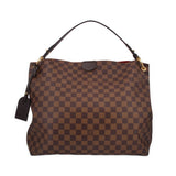LOUIS VUITTON Graceful MM shoulder bag in Damier Ebene check canvas with top handle