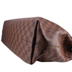 LOUIS VUITTON Graceful MM bag end close-up, Damier Ebene check with stitched seams