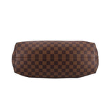 LOUIS VUITTON Graceful MM shoulder bag front, Damier Ebene check zip-top pouch