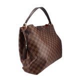 LOUIS VUITTON Graceful MM shoulder bag, Damier Ebene check pattern with side tassel