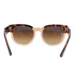 Ray-Ban tortoise oversized sunglasses with brown lenses and dark hinges at temples