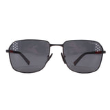 PRADA Linea Rossa sunglasses with black rounded rectangular frame and dark lenses
