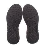 CHANEL mesh sneakers outsoles, black tread with repeated CHANEL logo pattern