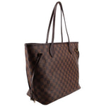 Louis Vuitton Neverfull MM Damier Ebene tote bag with long shoulder straps