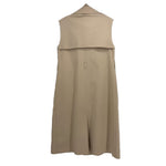 RIVER ISLAND sleeveless tan trench coat back with spread collar and center seam