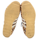 ADIDAS leopard calf hair sneakers, outsole tread view with adidas branding