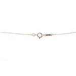 Sterling silver necklace clasp with fine link chain and small extender ring
