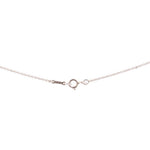 Sterling silver necklace with thin chain and heart-shaped clasp link