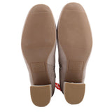 Waterproof suede ankle booties, gray, outsole with traction tread