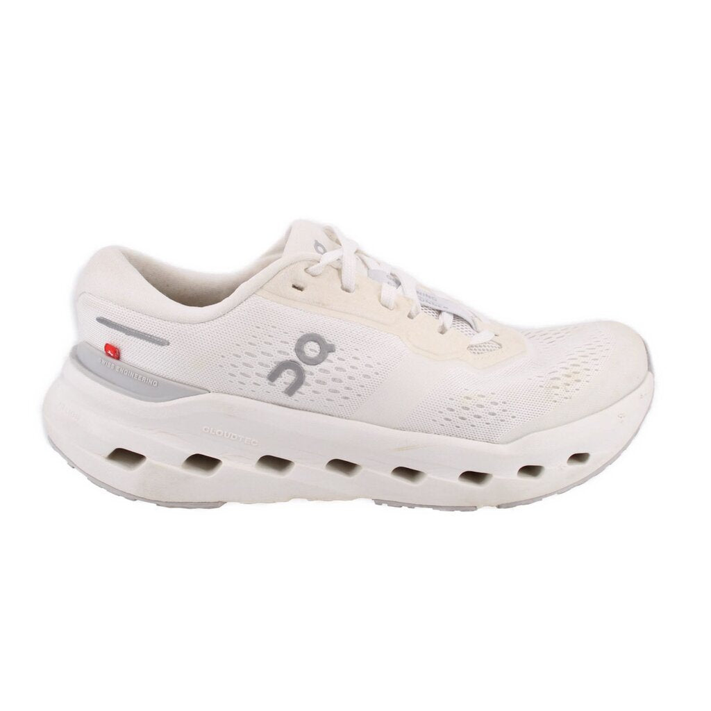 White ON Cloudrunner 3 lace-up sneakers with textured upper and grippy perforated sole
