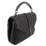 SAINT LAURENT quilted black medium crossbody bag, flap with YSL hardware and chain