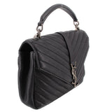 SAINT LAURENT quilted black medium crossbody bag, flap with YSL hardware and chain