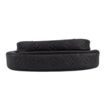 LOUIS VUITTON black embossed leather base with padded top edge