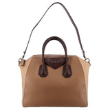 GIVENCHY Antigona medium leather tote bag with top handles and shoulder straps, brown