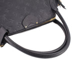 Louis Vuitton Marais MM handle bag, black textured leather with stud and strap