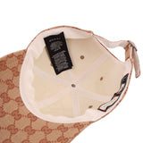 GUCCI Yankees tan cap interior with adjustable strap and size label