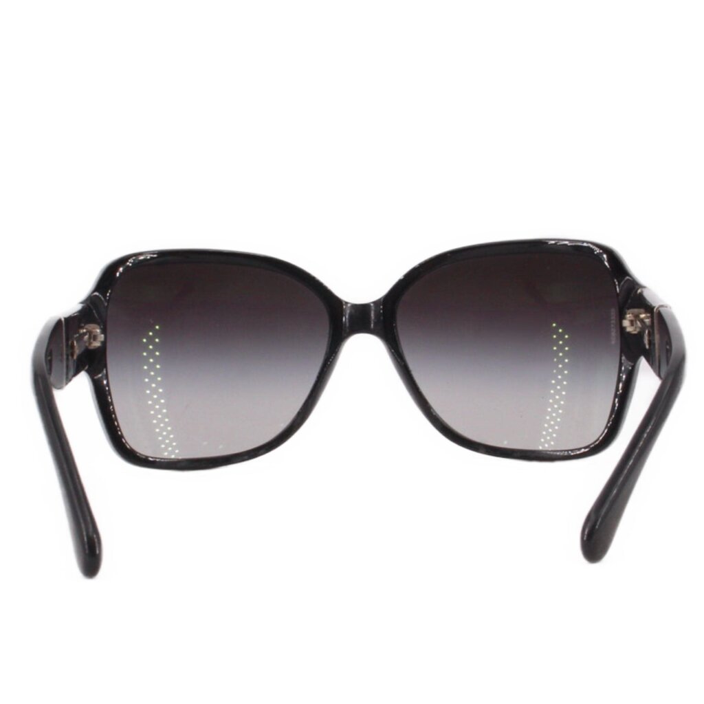 CHANEL oversized square CC sunglasses, black frames with dark tinted lenses
