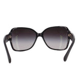 CHANEL oversized square CC sunglasses, black frames with dark tinted lenses