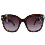 TOM FORD Beatrix-02 tortoise sunglasses with rounded frames and purple lenses