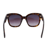 TOM FORD Beatrix-02 tortoise sunglasses, front view with purple gradient lenses