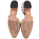 VERONICA BEARD SNAKE HEELS TAN/BLACK 9.5 US