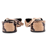 VERONICA BEARD SNAKE HEELS TAN/BLACK 9.5 US